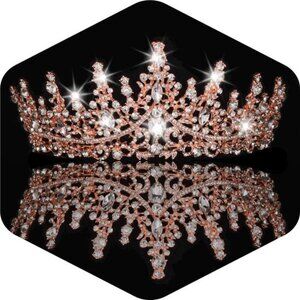 Crystal Crowns and Tiaras Headband Rose White